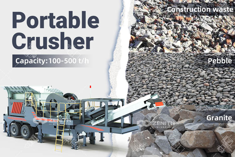 Portable Crusher Plant can process different raw materials